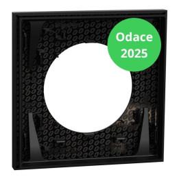 Schneider - Odace 2025 - LOT de 20 Plaques de finition 1 poste - Noir onyx - Réf : S940702 x 20