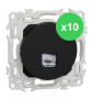 Schneider - Odace 2025 - LOT de 10 Prises RJ45 - Cat6 STP grade 2TV min à grade 3TV - Noir onyx - Réf : S940476 x 10