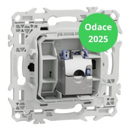 Schneider - Odace 2025 - LOT de 10 Prises RJ45 - Cat6 STP grade 2TV min à grade 3TV - Noir onyx - Réf : S940476 x 10