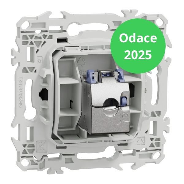 Schneider - Odace 2025 - LOT de 10 Prises RJ45 - Cat6 STP grade 2TV min à grade 3TV - Noir onyx - Réf : S940476 x 10