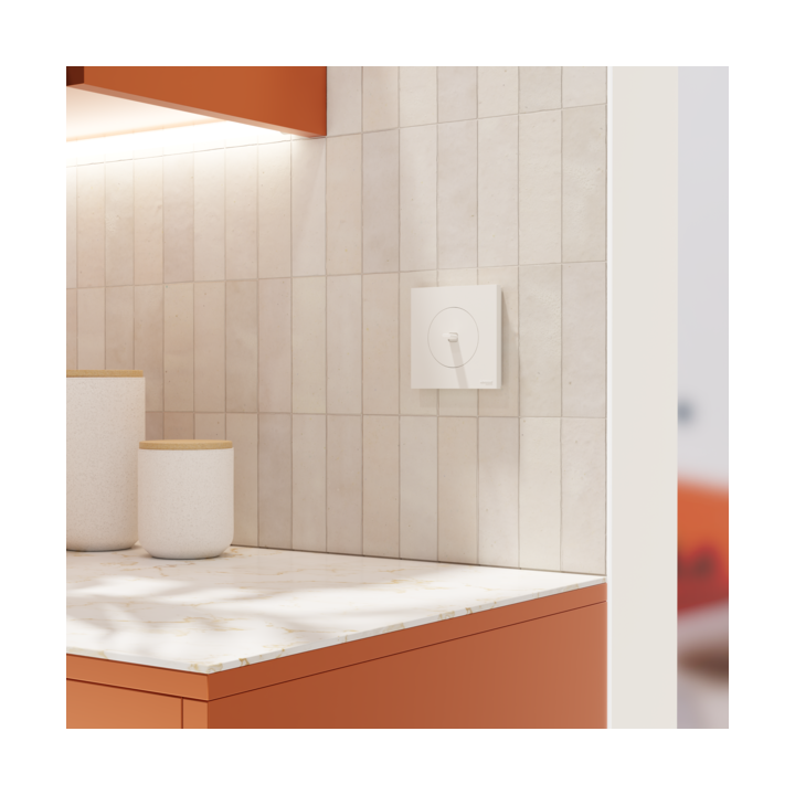 Schneider - Odace 2025 - LOT de 10 Va et Vient ou Poussoir à levier - Blanc craie - Réf : S920203 x 10