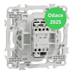 Schneider - Odace 2025 - LOT de 10 Va et Vient ou Poussoir à levier - Blanc craie - Réf : S920203 x 10