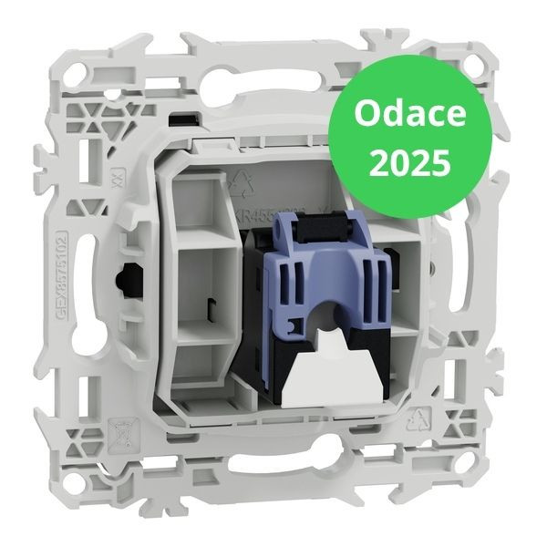 Schneider - Odace 2025 - LOT de 10 Prises RJ45 - Cat6 UTP grade 1 à 2 - Noir onyx - Réf : S940475 x 10