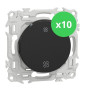Schneider - Odace 2025 - LOT de 10 Interrupteurs ou poussoirs VMC 2 vitesses - 10AX - Noir onyx - Réf : S940233 x 10