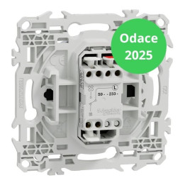 Schneider - Odace 2025 - LOT de 10 Interrupteurs ou poussoirs VMC 2 vitesses - 10AX - Noir onyx - Réf : S940233 x 10