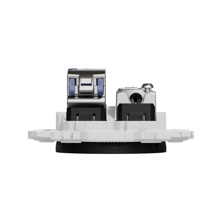 Schneider - Odace 2025 - LOT de 10 Prises mixte RJ45 Cat.6 STP + TV - Noir onyx - Réf : S940141 x 10