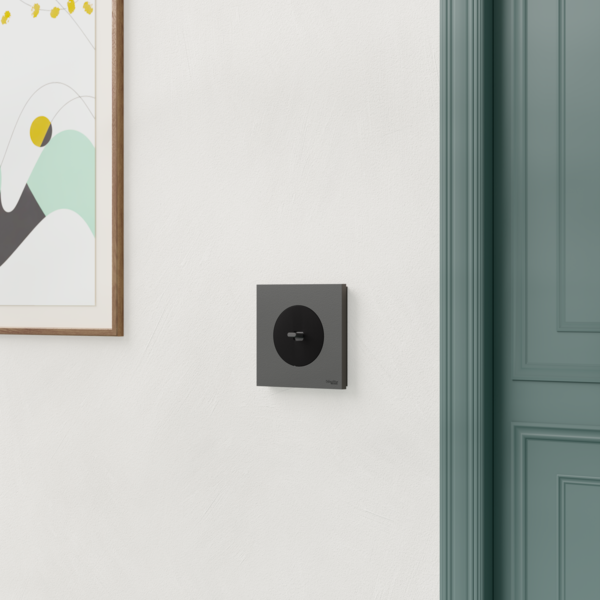 Schneider - Odace 2025 - LOT de 10 Va et Vient ou Poussoir à levier - Noir onyx - Réf : S940203 x 10