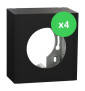 Schneider - Odace 2025 - LOT de 4 Boîtes pour montage en saillie - 1 poste - Noir onyx - Réf : S940762 x 4