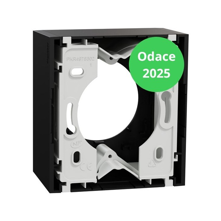 Schneider - Odace 2025 - LOT de 4 Boîtes pour montage en saillie - 1 poste - Noir onyx - Réf : S940762 x 4