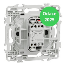 Schneider - Odace 2025 - LOT de 10 Va et Vient ou Poussoir à levier - Noir onyx - Réf : S940203 x 10