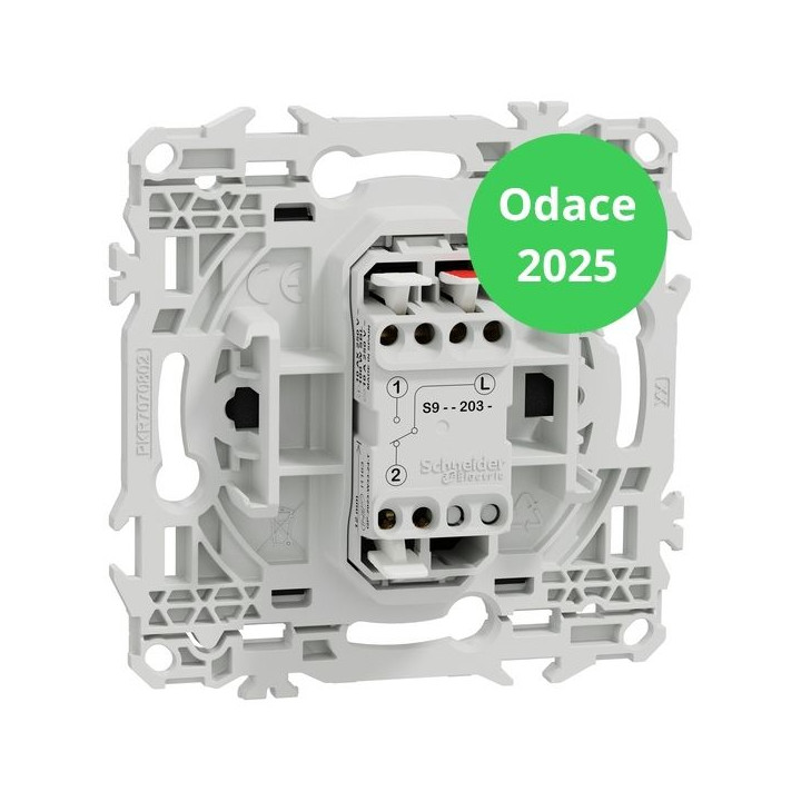 Schneider - Odace 2025 - LOT de 10 Va et Vient ou Poussoir à levier - Noir onyx - Réf : S940203 x 10