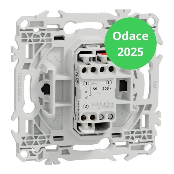 Schneider - Odace 2025 - LOT de 10 Va et Vient ou Poussoir à levier - Noir onyx - Réf : S940203 x 10