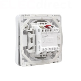 Schneider - Mureva Styl - Bouton poussoir - Composable - IP55/IK08 - Connexion auto - Blanc - Ref : MUR39027