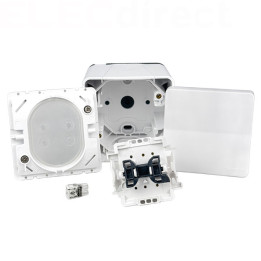 Schneider - Mureva Styl - Va et vient - Saillie - IP55/IK08 - Connexion auto - Blanc - Ref : MUR39021