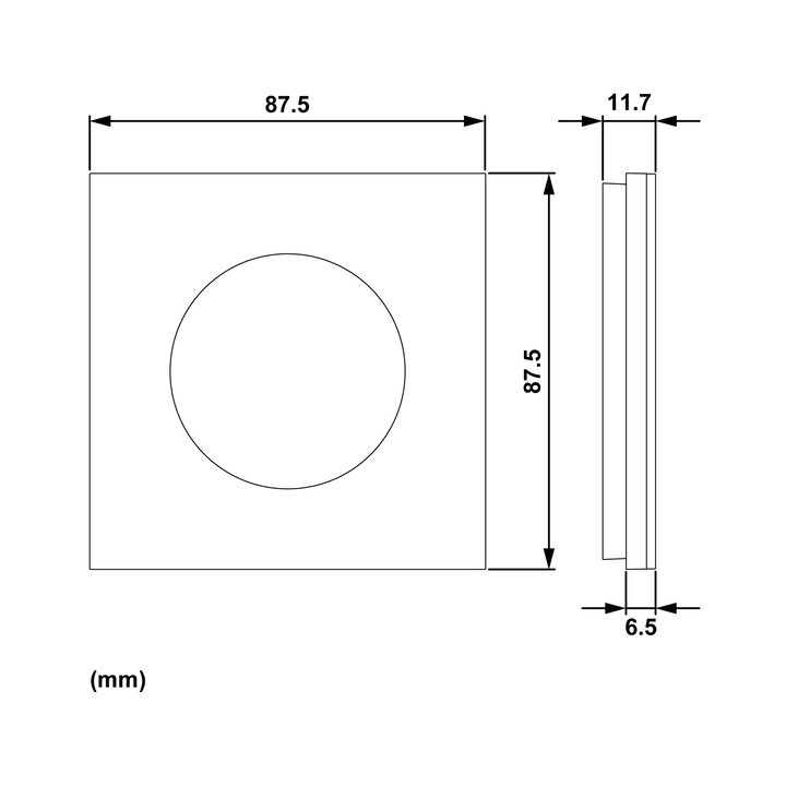 Schneider - Odace Métal 2025 - LOT de 10 Plaques de finition 1 poste - Effet laiton support blanc - Réf : S911702 x 10