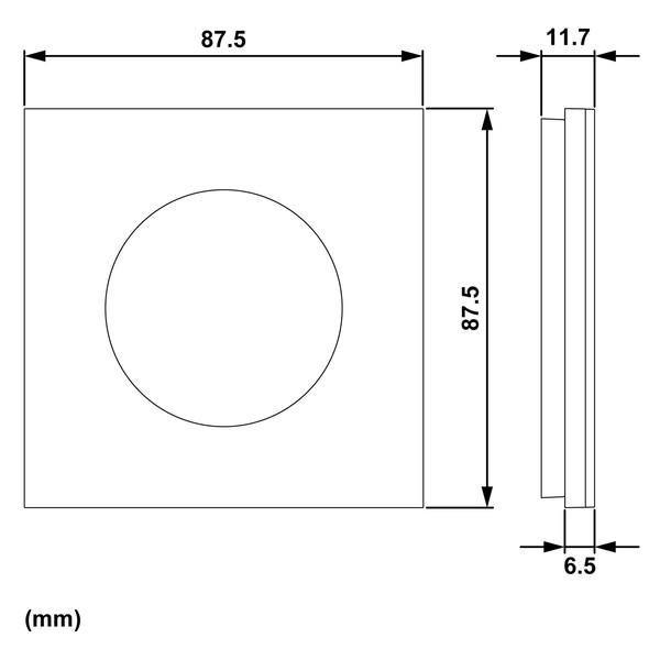 Schneider - Odace Métal 2025 - LOT de 10 Plaques de finition 1 poste - Effet laiton support blanc - Réf : S911702 x 10