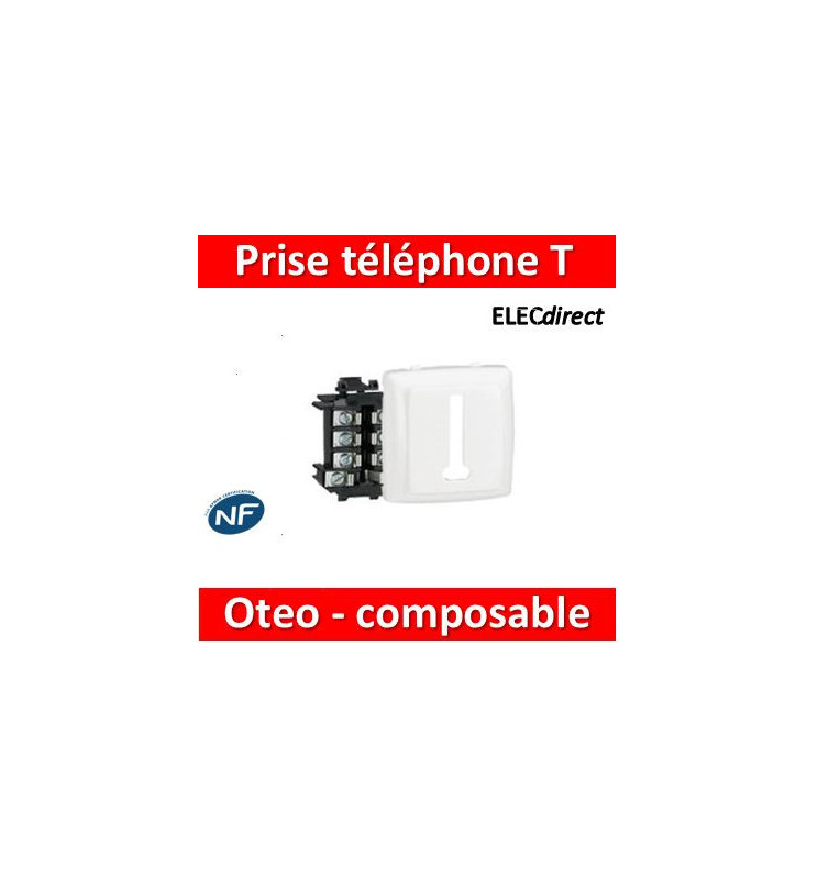 Legrand Oteo - Prise Téléphone 8 contacts - 086038 - ELECdirect Vente  Matériel Électrique