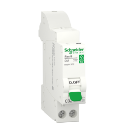 Schneider - Resi9 XE - Disjoncteur 32A - Courbe C - 1P+N - AUTO - EMBROCHABLE - Réf : R9EFC632