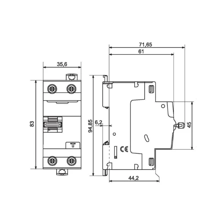 LEGRAND - Interrupteur différentiel - DX3 - 2P - 63A - 300mA - Type AC - Départ Bas à Vis - Réf : 411526