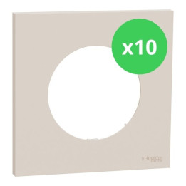 Schneider - Odace 2025 - LOT de 10 Plaques de finition 1 poste - Beige sable - Réf : S902702 x 10