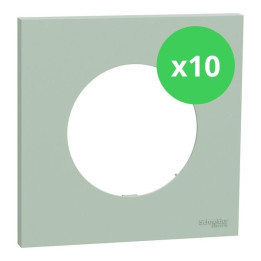 Schneider - Odace 2025 - LOT de 10 Plaques de finition 1 poste - Vert jade - Réf : S903702 x 10