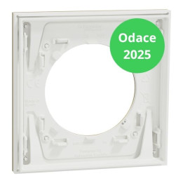 Schneider - Odace Métal 2025 - LOT de 10 Plaques de finition 1 poste - Effet laiton support blanc - Réf : S911702 x 10