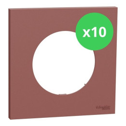 Schneider - Odace 2025 - LOT de 10 Plaques de finition 1 poste - Rose grenat - Réf : S905702 x 10