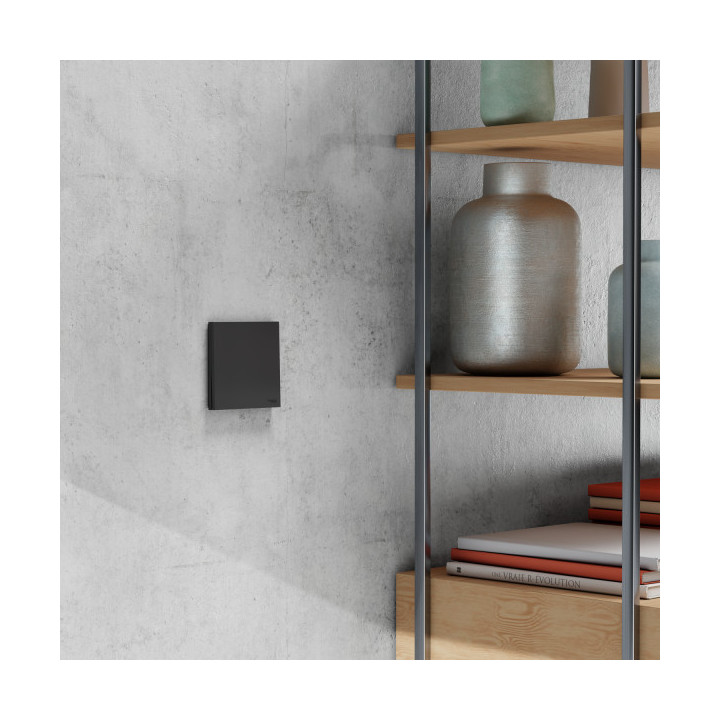 Schneider - Odace Intégral 2025 - LOT de 10 Enjoliveur et plaque pour va et vient ou poussoir - Noir onyx - Réf : S949221 x 10