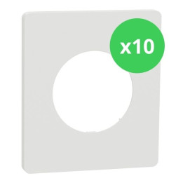 Schneider - Odace Architecte 2025 - LOT de 10 Plaques de finition 1 poste - Blanc craie - Réf : S920802 x 10