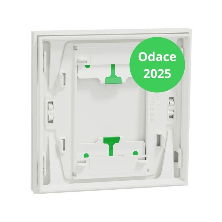 Schneider - Odace Intégral 2025 - LOT de 10 Enjoliveurs et plaque pour va et vient ou poussoir - Blanc craie - Réf : S929221 x10