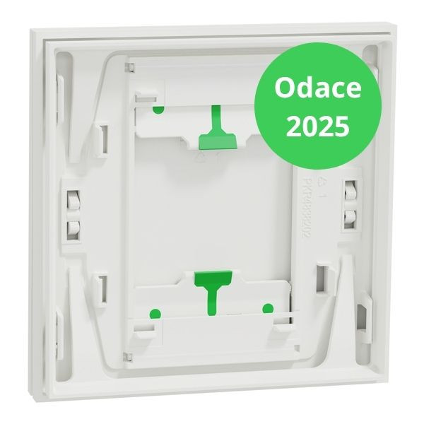 Schneider - Odace Intégral 2025 - LOT de 10 Enjoliveurs et plaque pour va et vient ou poussoir - Blanc craie - Réf : S929221 x10
