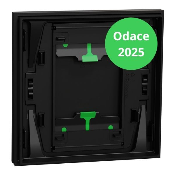 Schneider - Odace Intégral 2025 - LOT de 10 Enjoliveur et plaque pour va et vient ou poussoir - Noir onyx - Réf : S949221 x 10