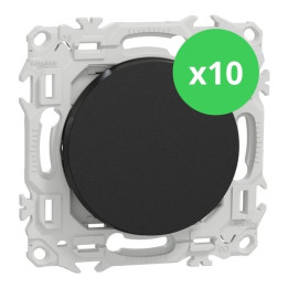 Schneider - Odace 2025 - LOT de 10 Permutateurs - Bornes automatiques - 10AX - Noir onyx - Réf : S940205 x 10