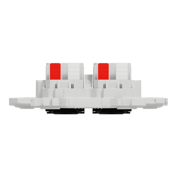 Schneider - Odace 2025 - LOT de 10 Double Va et Vient ou Poussoir - Sans enjoliveur - 10AX - Blanc craie - Réf : S980214 x 10