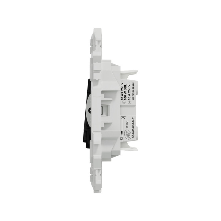 Schneider - Odace 2025 - LOT de 10 Double Va et Vient ou Poussoir - Sans enjoliveur - 10AX - Blanc craie - Réf : S980214 x 10