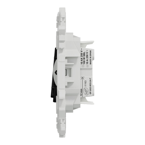 Schneider - Odace 2025 - LOT de 10 Double Va et Vient ou Poussoir - Sans enjoliveur - 10AX - Blanc craie - Réf : S980214 x 10