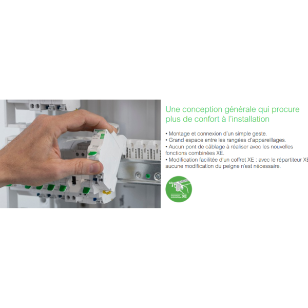 SCHNEIDER - Resi9 XE - LOT de 4 Inter Diff. 63A - 3x Type AC et 3x Type A - 30mA - Ref. : R9ERC263x3+R9ERA263