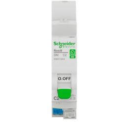 Schneider - Resi9 XE - Disjoncteur 2A - Courbe C - 1P+N - AUTO - EMBROCHABLE - Réf : R9EFC602