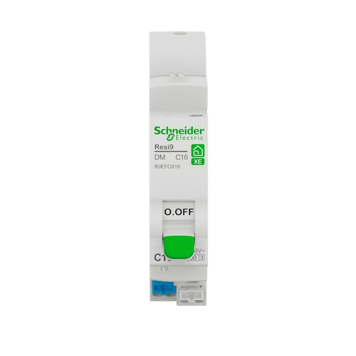 Schneider - Resi9 XE - Disjoncteur 16A - Courbe C - 1P+N - AUTO - EMBROCHABLE - Réf : R9EFC616