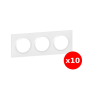 Legrand - Dooxie - LOT de 10 Plaques 3 postes - Blanc - Ref. : 600803x10