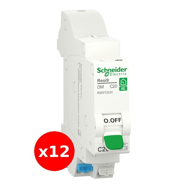 SCHNEIDER - LOT DE 12 DISJONCTEURS XE AUTO 20A - R9EFC620