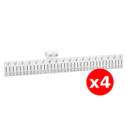 SCHNEIDER - Resi9 XE- Lot de 4 Répartiteurs 18m avec connecteur - Horizontal - Pour tableau 4x18 - Ref. : R9EXHC18x4