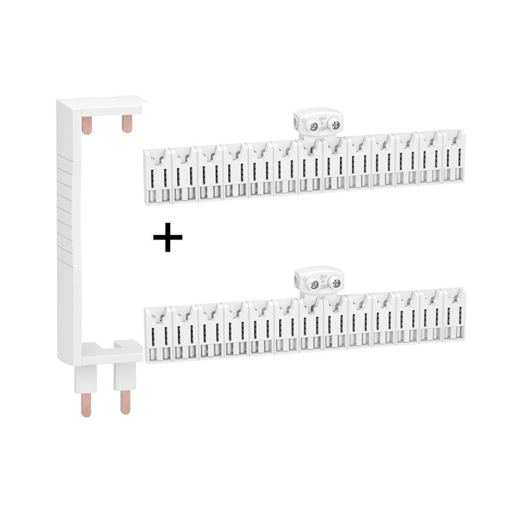 Schneider - Resi9 XE - LOT de Peignes 1 Verticale + 2 Horizontal 13M - Pour tableaux 2 rangées - Ref. : R9EXHC13x2+R9EXV