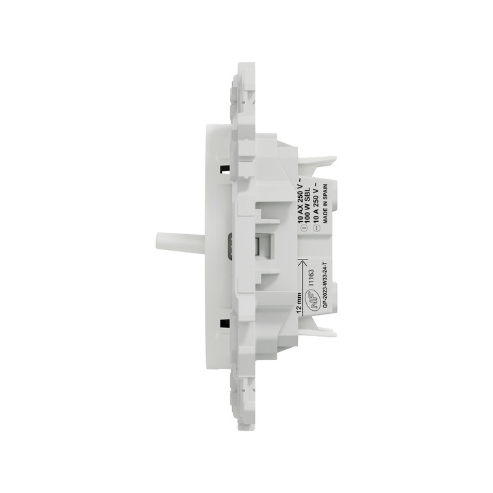 Schneider - Odace 2025 - LOT de 10 Double va-et-vient ou poussoir à levier - 10AX - Blanc craie - Réf : S920213 x 10