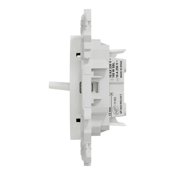 Schneider - Odace 2025 - LOT de 10 Double va-et-vient ou poussoir à levier - 10AX - Blanc craie - Réf : S920213 x 10