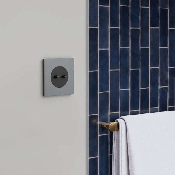 Schneider - Odace 2025 - LOT de 10 Double va-et-vient ou poussoir à levier - 10AX - Noir onyx - Réf : S940213 x 10