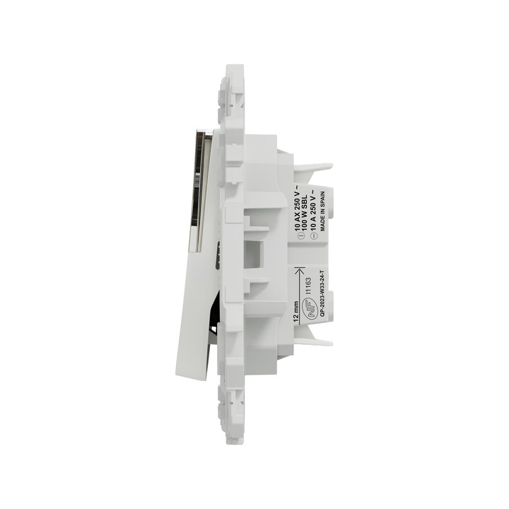 Schneider - Odace 2025 - LOT de 10 Boutons poussoir porte-étiquette - symbole carillon - Blanc craie - Réf : S920246 x 10