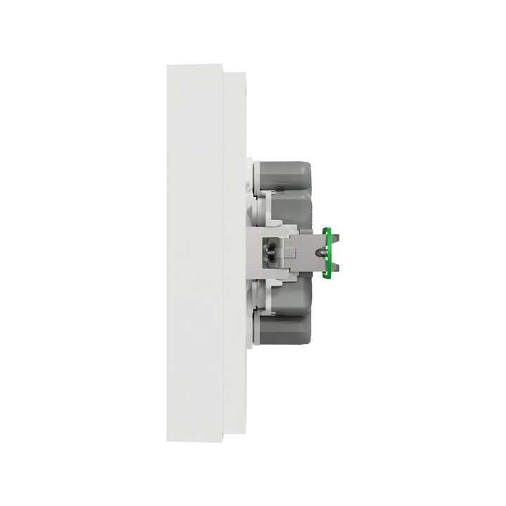 Schneider - Odace 2025 - LOT de 5 Double prise de courant 2P+T avec plaque - 1 poste - Blanc craie - Réf : S921089 x 5