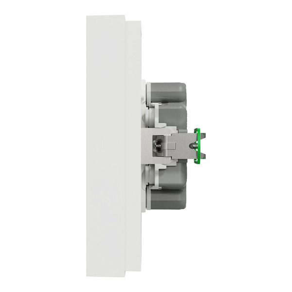 Schneider - Odace 2025 - LOT de 5 Double prise de courant 2P+T avec plaque - 1 poste - Blanc craie - Réf : S921089 x 5