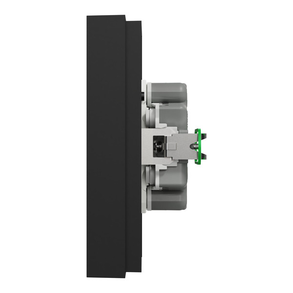 Schneider - Odace 2025 - LOT de 5 Double prise de courant 2P+T avec plaque - 1 poste - Noir onyx - Réf : S941089 x 5